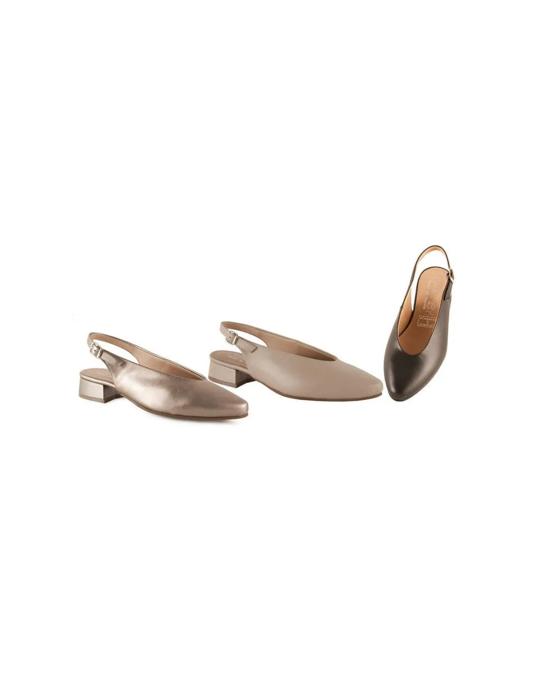 Zapatos destalonados tacón bajo
