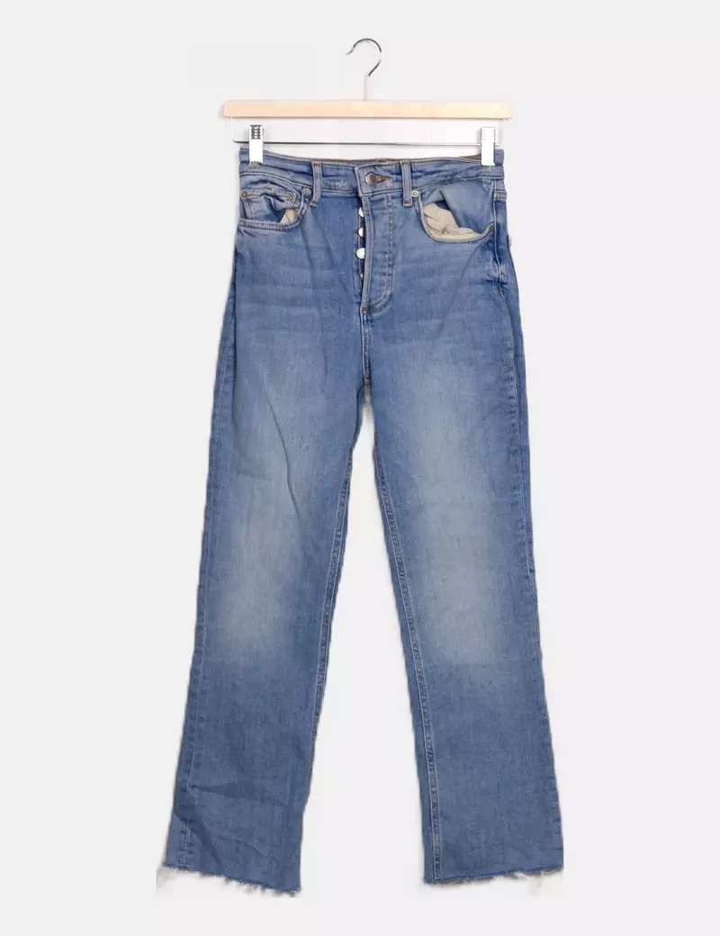 Zara Pantalón azul denim