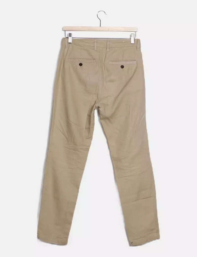 Zara Pantalón beige recto