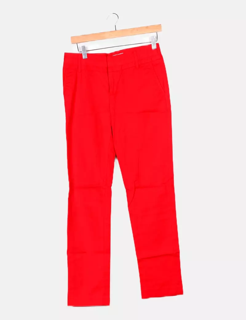 Zara Pantalón rojo básico